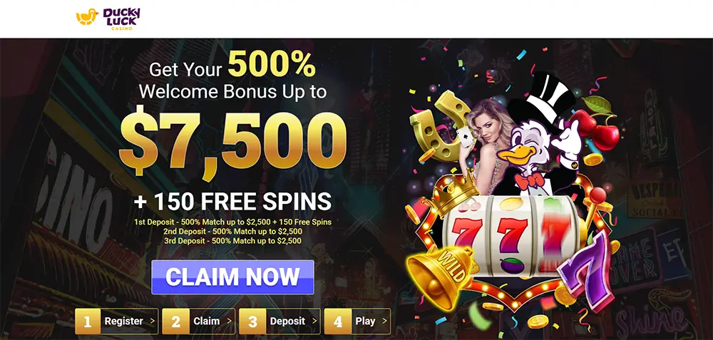 Ducky Luck Casino Homepage