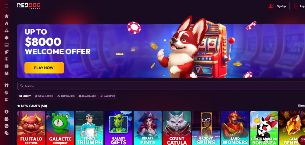 Red Dog Casino Homepage