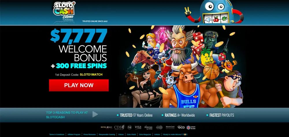 SlotoCash Casino Homepage