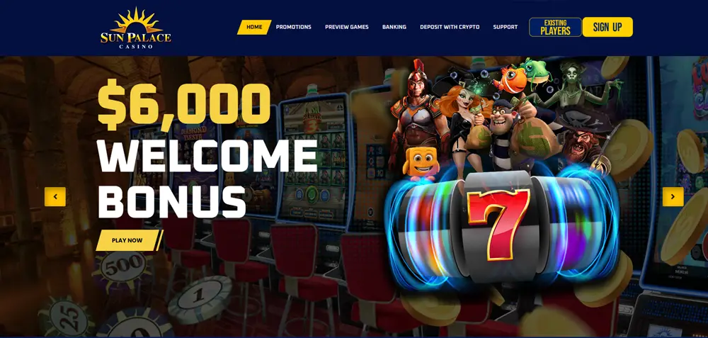 Sun Palace Casino Homepage